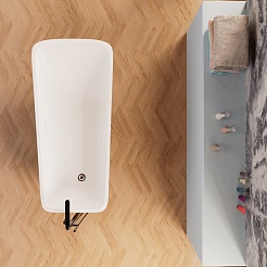 Frank Акриловая ванна 170х80 F6106 black/white – фотография-3